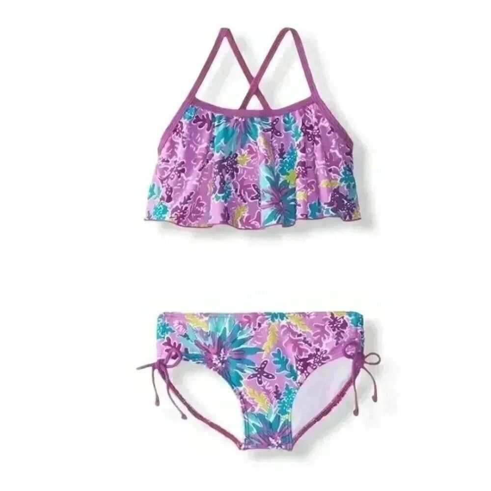 Kanu Surf Girls' Toddler Karlie Flounce Bikini set
